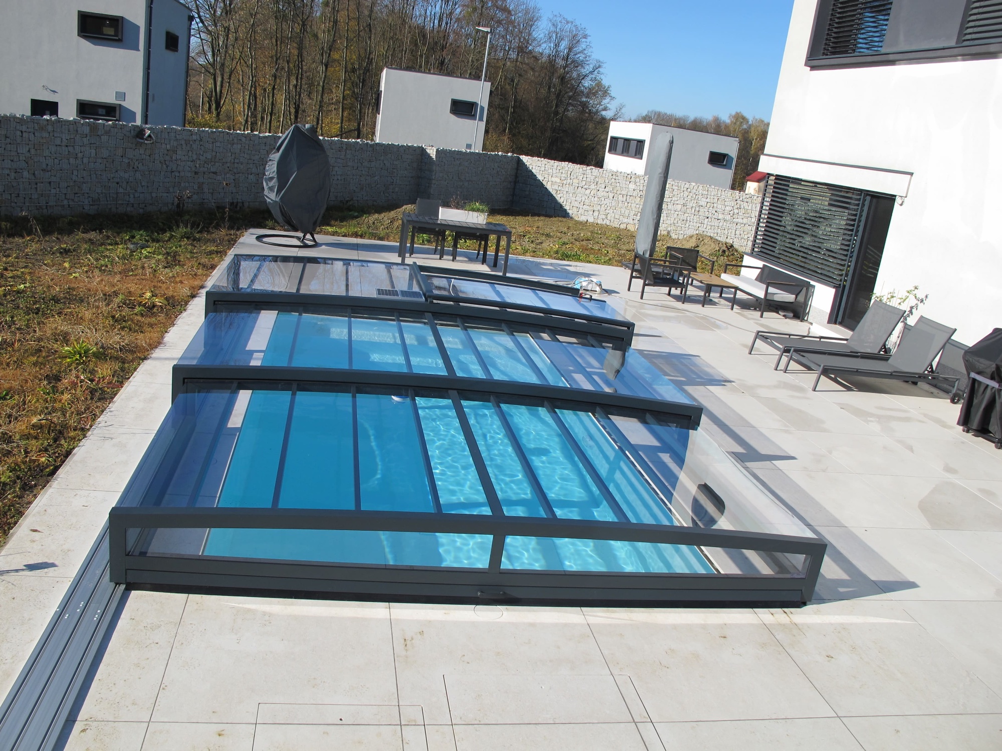 Nízké posuvné zastřešení POPP - venkovský dům